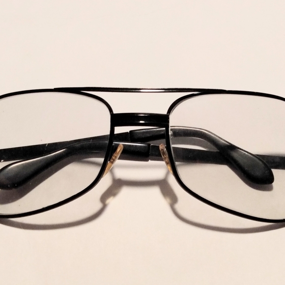 Polaris Vintage Aviator Style Black Men's Eyeglass Frame - Picture 4 of 12